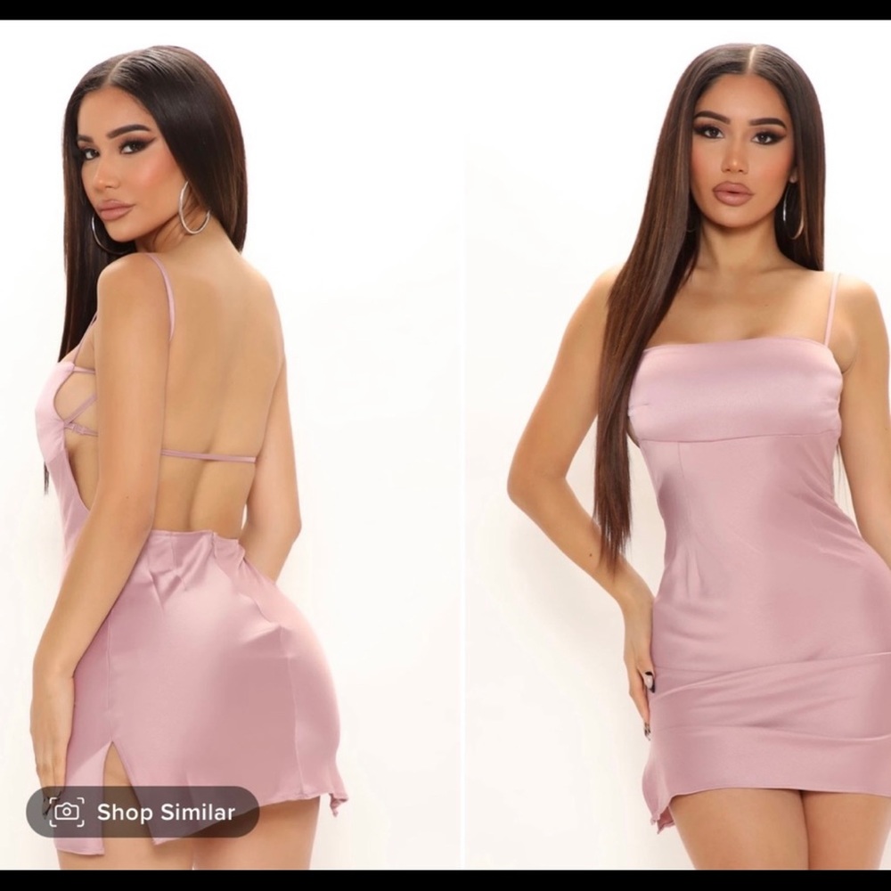 Cute brand new never worn pink fashion nova dress!!